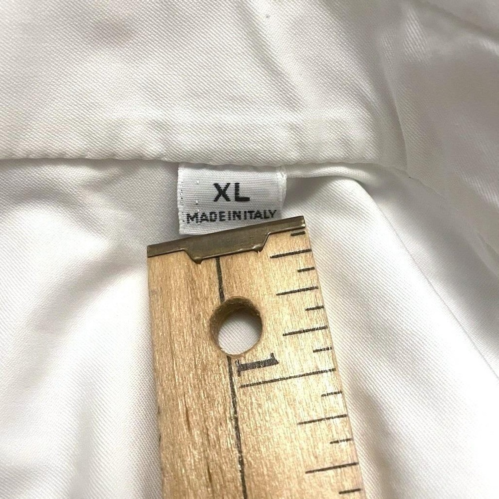 Finamore Napoli Alumo Swiss 100% Cotton White Dress Shirt Men XL 17 Made Italy - Picture 6 of 16
